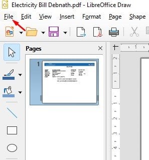 Cliquez sur le bouton Fichier