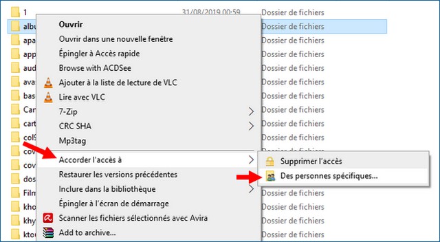 Des personnes spécifiques