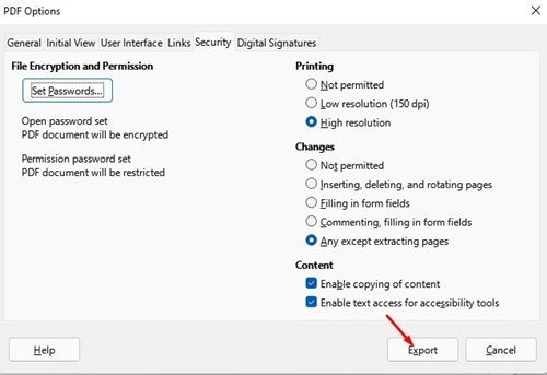Enregistrer le fichier PDF protégé par mot de passe