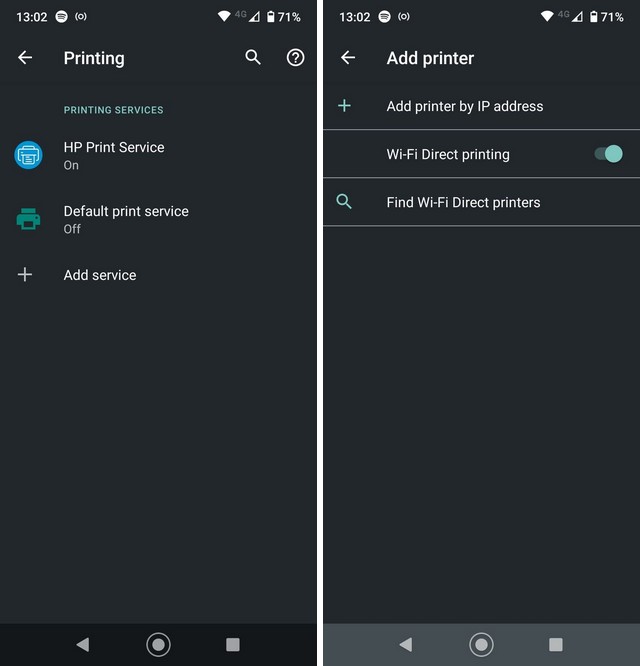 Default Print Service
