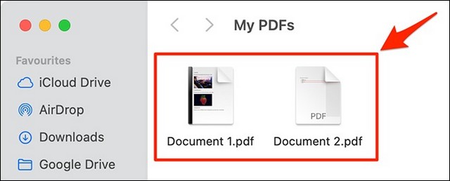 Ouvrer le dossier contenant votre ou vos fichiers PDF