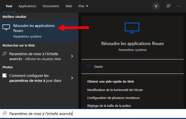 Résoudre les applications floues