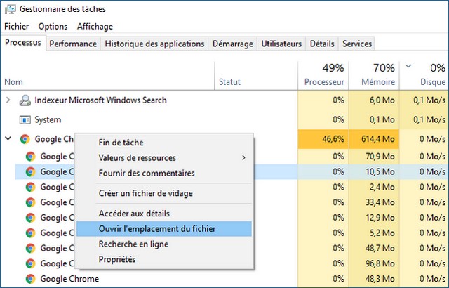 Trouver le dossier d'installation d'un programme