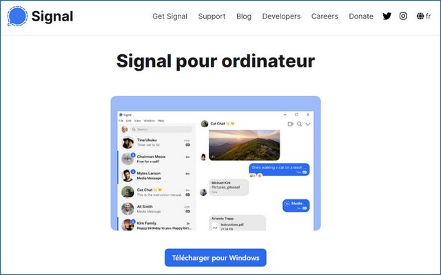 installer Signal sur Windows 11