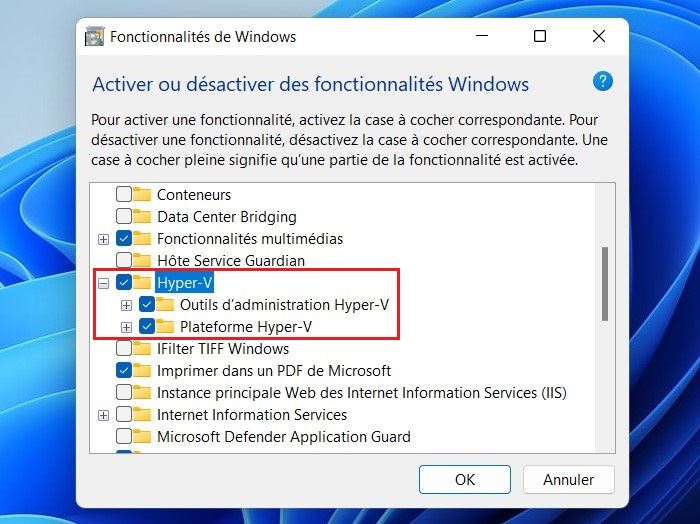 Activer Hyper-V dans Windows 11