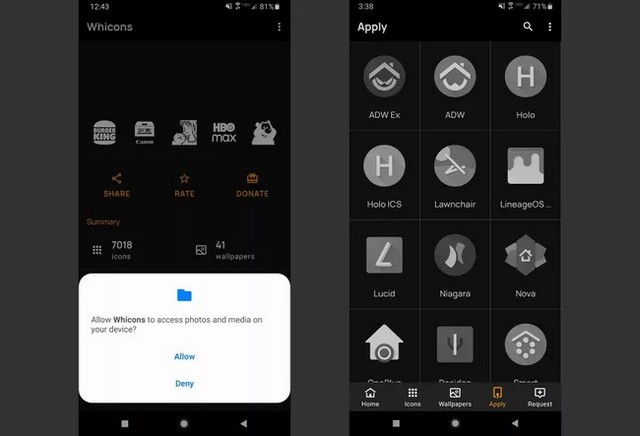Changer les icônes d'application sur Android