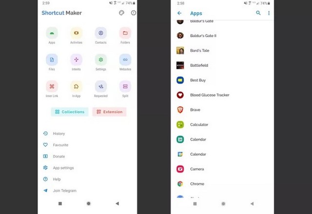 Changer les noms d'applications avec Shortcut Maker