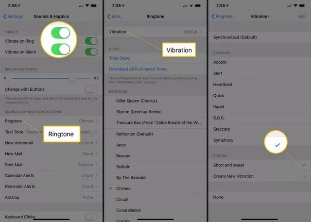 Comment changer les vibrations sur iPhone