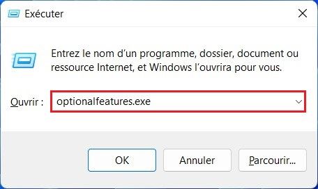 La boîte de dialogue Exécuter