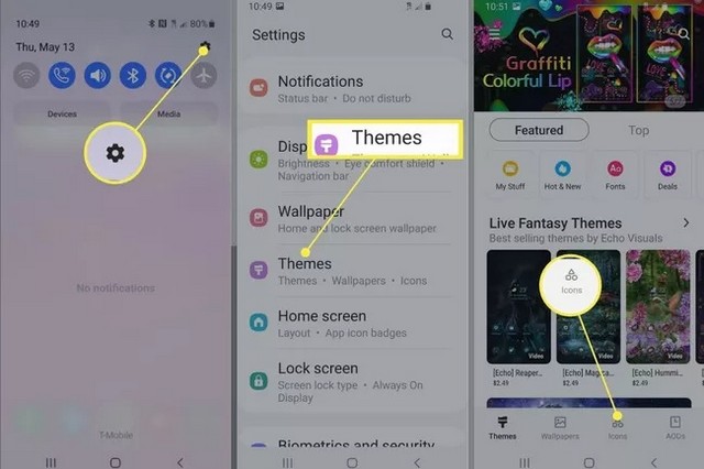 Obtenir des icônes d'application personnalisées