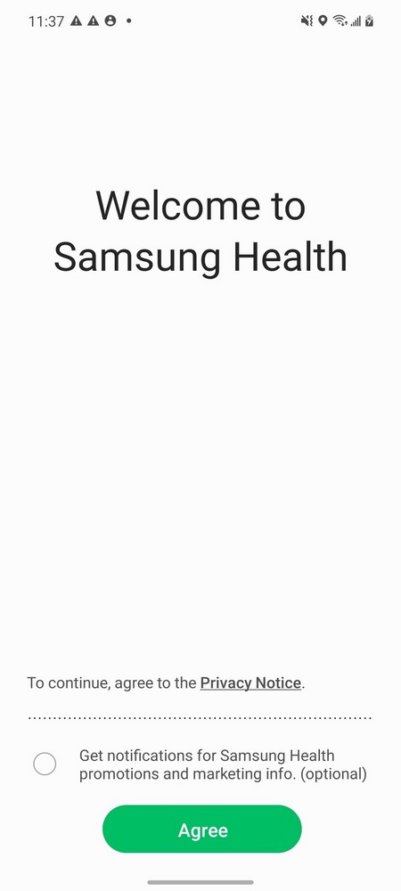 Ouvrer l'application Samsung Health