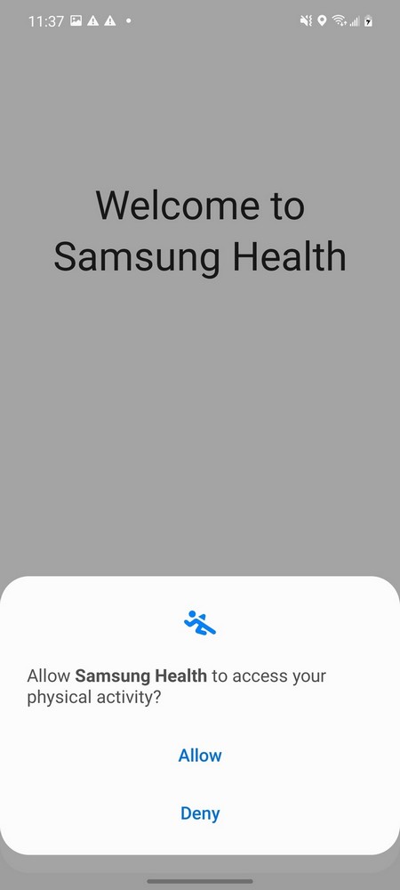 Ouvrer l'application Samsung Health