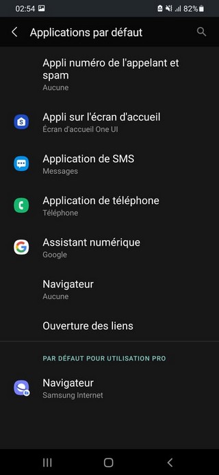 Sélectionner la nouvelle application dans la liste