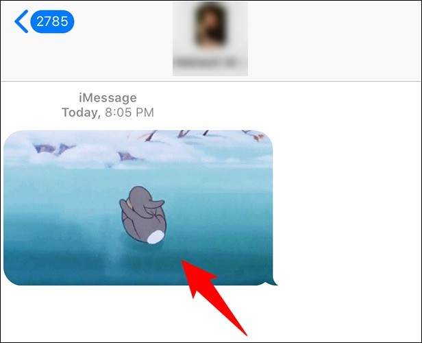 Télécharger un GIF à partir d'un message sur iPhone
