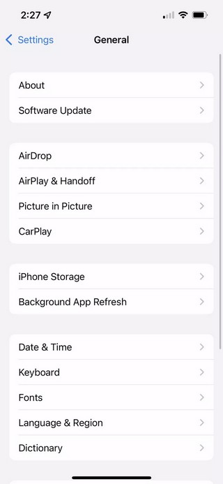 Tap Settings