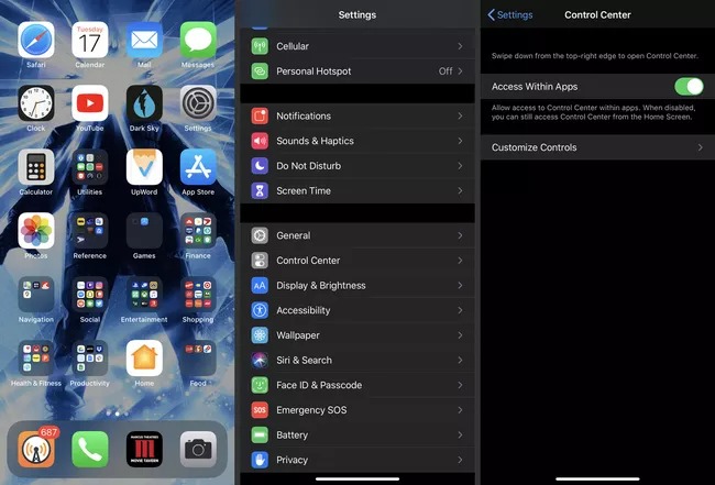 Appuyer sur Personnaliser les commandes