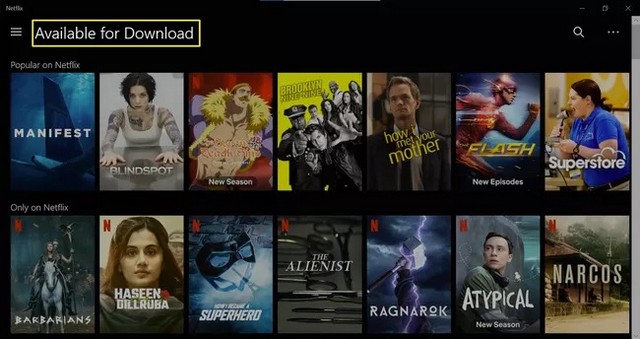 Tap the movie or show