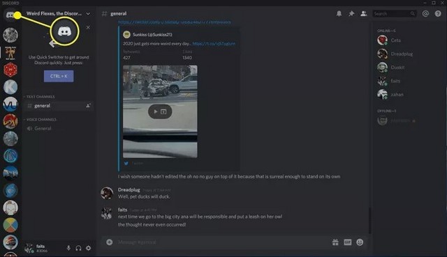 Cliquer sur le logo Discord