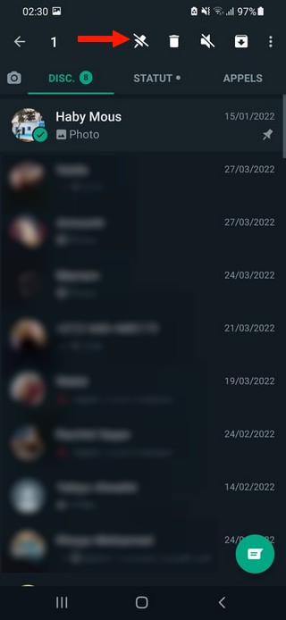 How to unpin conversations on WhatsApp