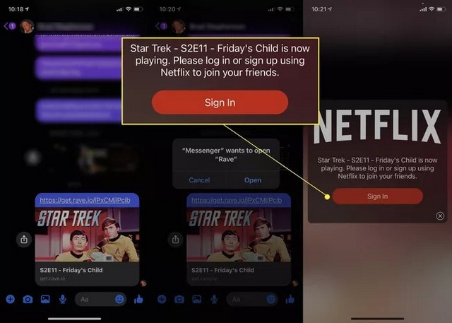 Connect to Netflix in the app