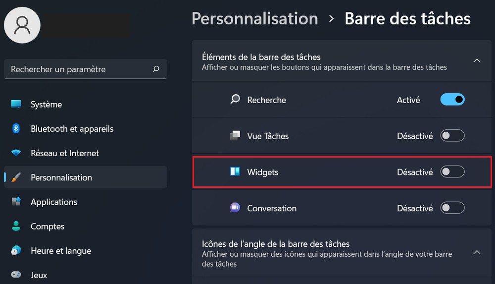 Comment supprimer le widget météo