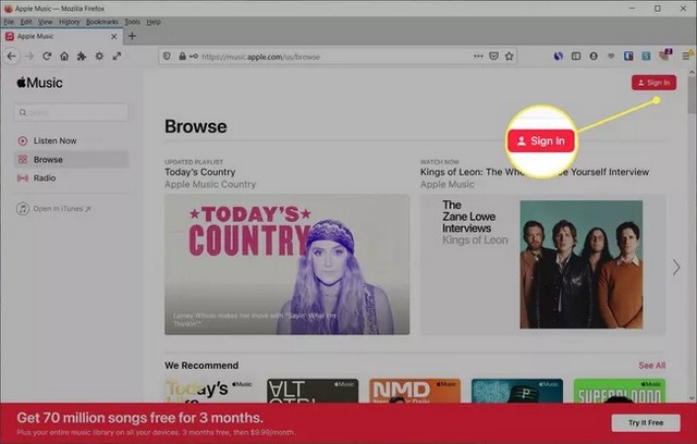 Écouter Apple Music en ligne