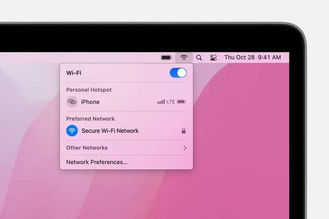 Liste des réseaux Wi-Fi disponibles