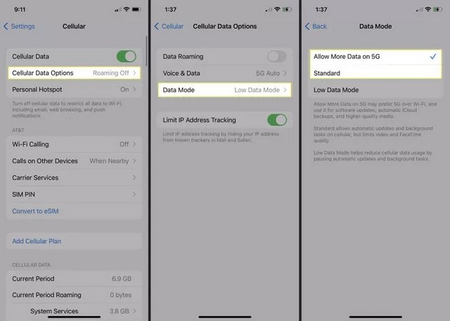 Low Data Mode on iPhone
