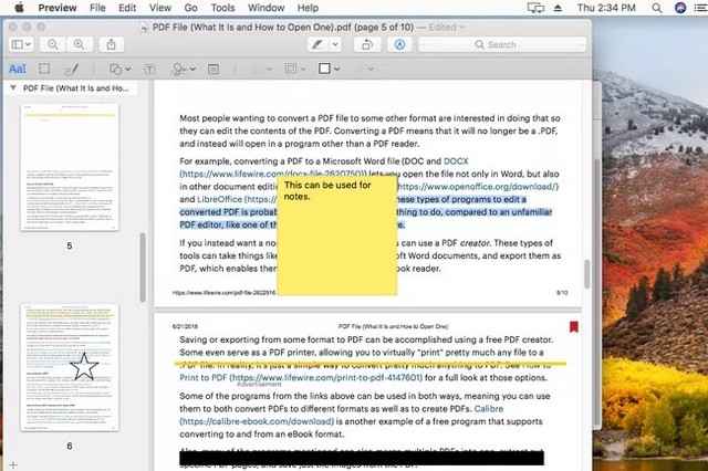 Modifier un PDF sur Mac