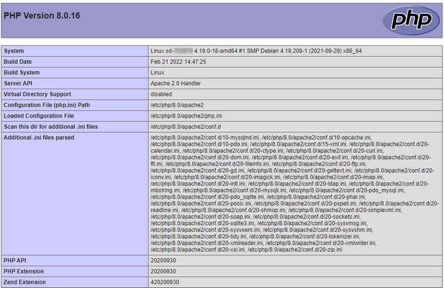 PHP 8 sur Debian 10