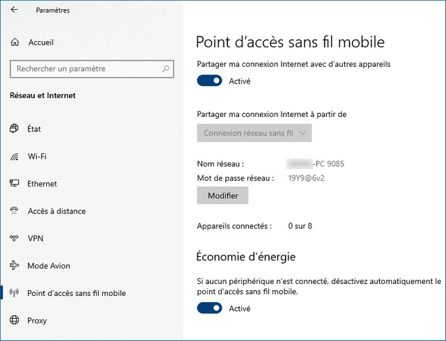 Partager ma connexion Internet avec d'autres appareils