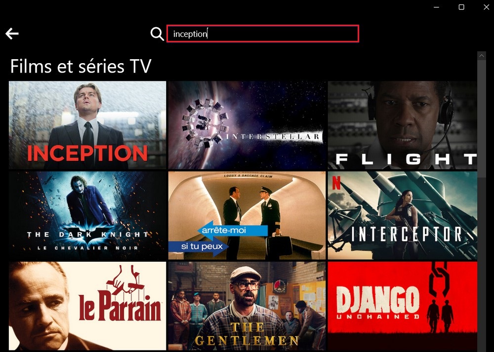 Recherchez le film ou la série que vous souhaitez télécharger