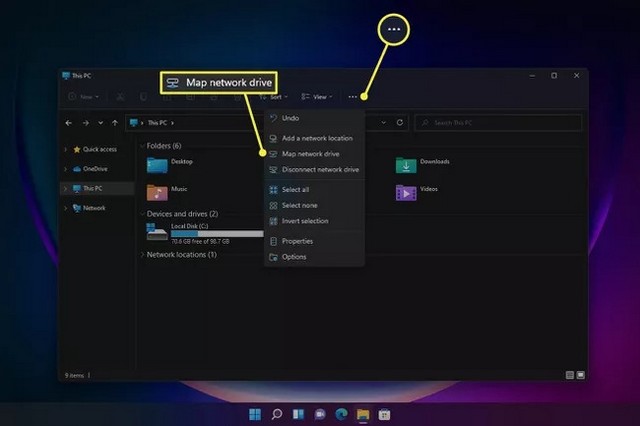 Select Map network drive