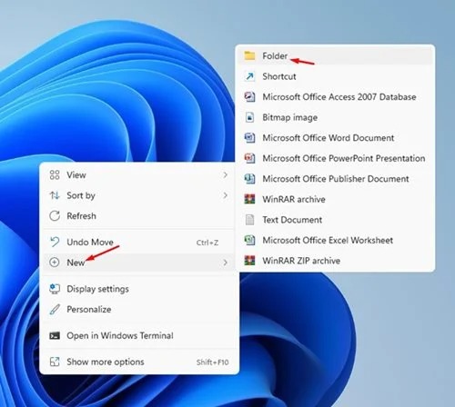 Select New Folder