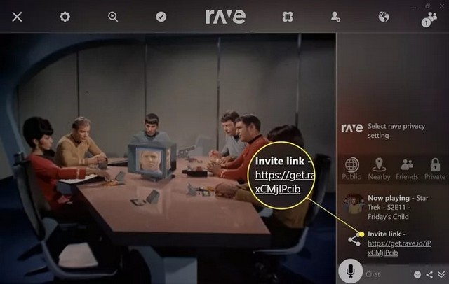 Select the Invite link