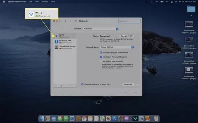 Select WiFi tab
