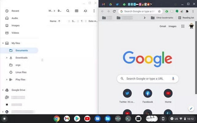 Use split screen on Chromebook