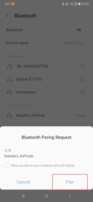 Accepter les invites d'autorisation