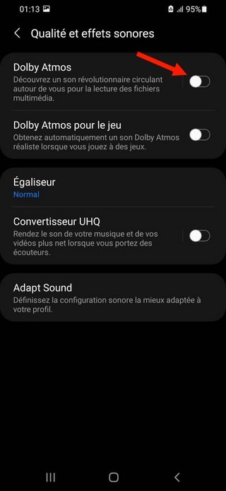 Activer Dolby Atmos sur Samsung Galaxy