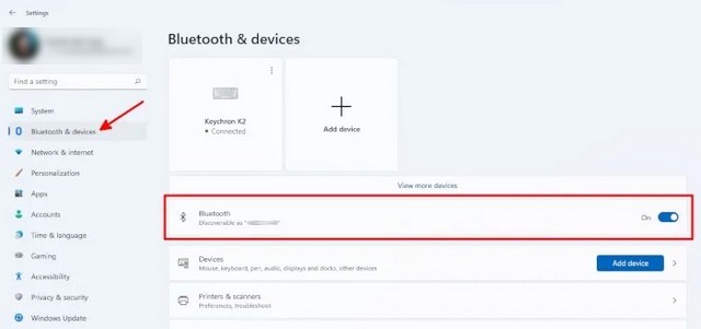 Activer le Bluetooth sur Windows 11