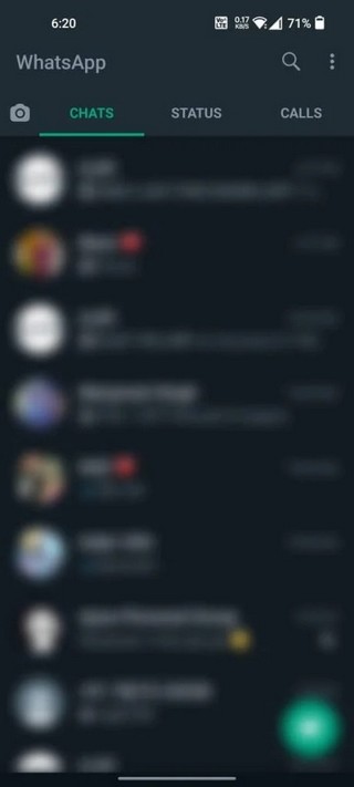 Appuyer sur les trois points