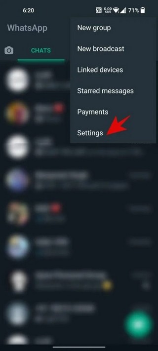 Appuyez sur Paramètres