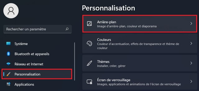 Changer l'arrière-plan