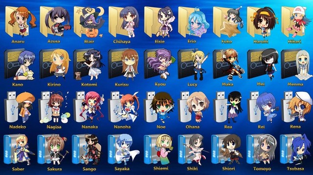 Chibi Anime Drive Icons