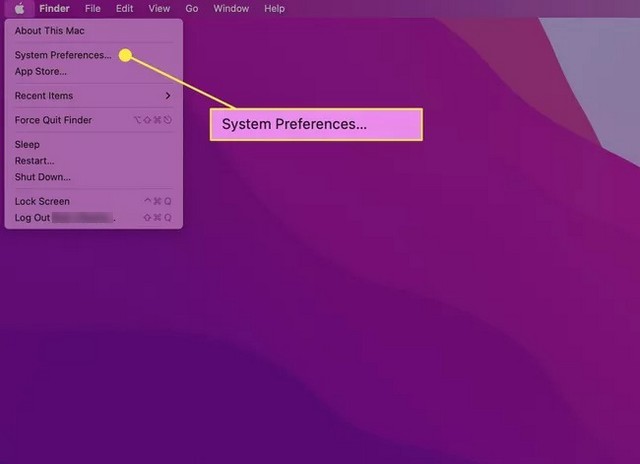 Cliquer sur Préférences Système