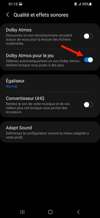 Comment activer Dolby Atmos sur Samsung