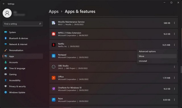 Comment déplacer des applications Windows 10