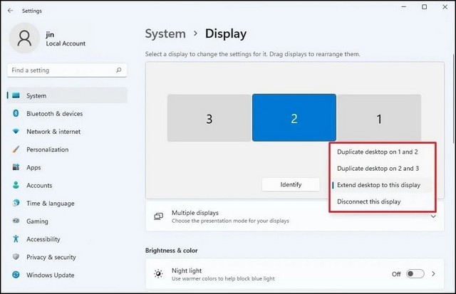 Configurer plusieurs écrans sur Windows 11