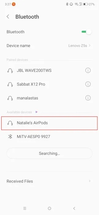 Connectez-vous à vos AirPods