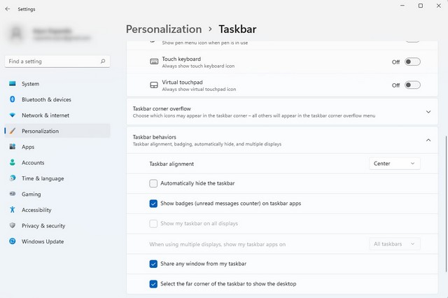 Désactiver les notifications de badge